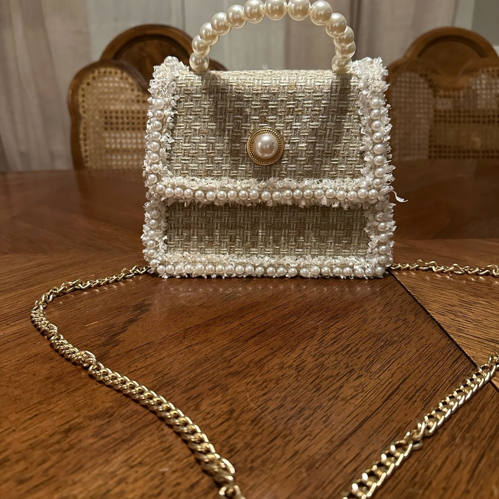 12th Tribe Raquel Woven Pearl Mrs. Clutch